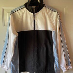 Classic Elements Women's Windbreaker zipper jacket Black, White, blue size XS
